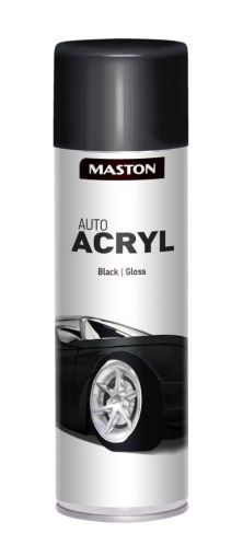 SPRAYPAINT AUTOACRYL 500ml - Спрей боя черен гланц