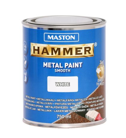 PAINT 3 in1 HAMMER 750ml Боя Hammer бяла гладка