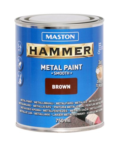 PAINT 3 in1 HAMMER 750ml Боя Hammer кафява гладка