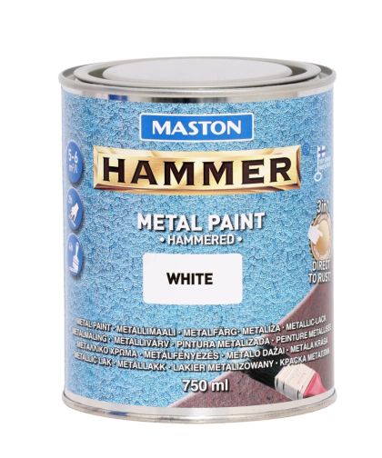 PAINT 3 in1 HAMMER 750ml Боя с Hammer ефект бяла