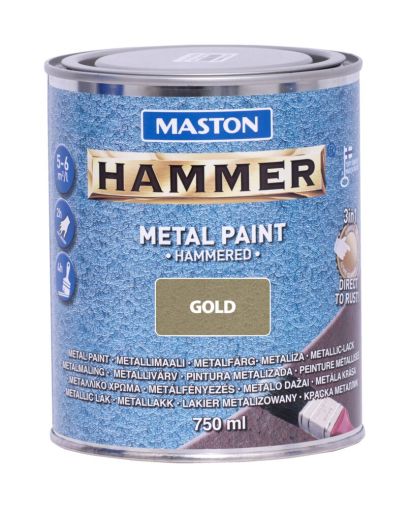 PAINT 3 in1 HAMMER 750ml Боя с Hammer ефект златиста