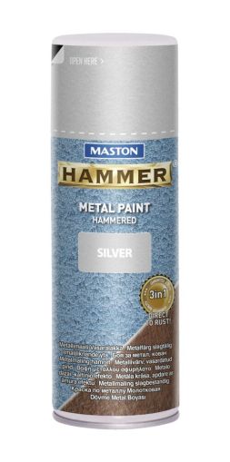 SPRAYPAINT 400ml Спрей боя с Hammer ефект сребриста