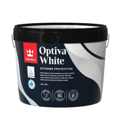 OPTIVA WHITE A BASE 9L  Латекс БЯЛ МАТ