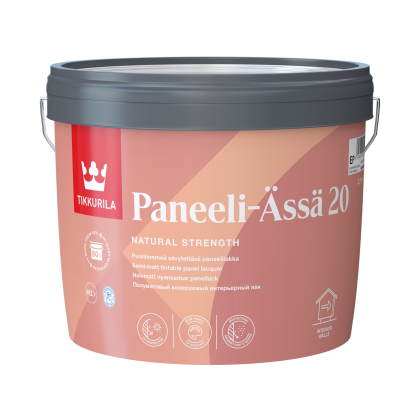 PANEELI-ASSA 20 ЕР база Лак за дървени панели , полумат 2,7 л