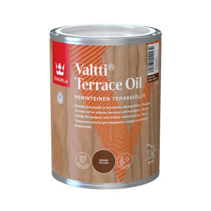 Valtti Terrace Oil Масло за градинска мебел и тераса - кафяв мат 0,9L