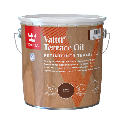 Valtti Terrace Oil Масло за градинска мебел и тераса - кафяв мат 2,7L
