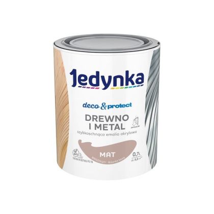 JEDYNKA D and P Бързосъхнещ акрилен емайллак на водна основа Кафяв мат 0,7 л.