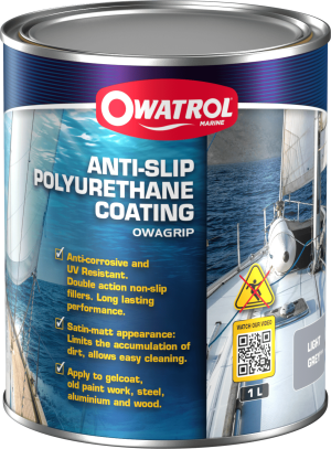 OWAGRIP - ПРОТИВОПЛЪЗГАЩА БОЯ ЗА ПАЛУБИ 1 L - БЯЛО