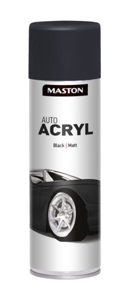 SPRAYPAINT AUTOACRYL 500ml - Спрей боя черен мат