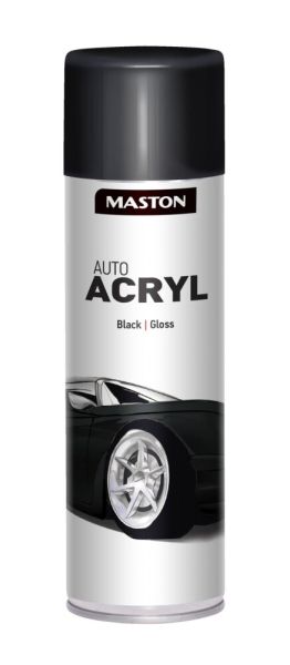 SPRAYPAINT AUTOACRYL 500ml - Спрей боя черен гланц
