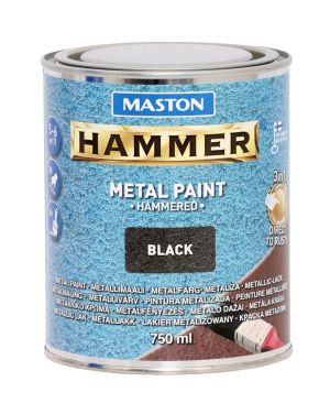 PAINT 3 in1 HAMMER 750ml Боя с Hammer ефект черна