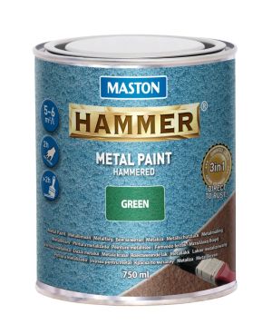 PAINT 3 in1 HAMMER 750ml Боя с Hammer ефект зелена