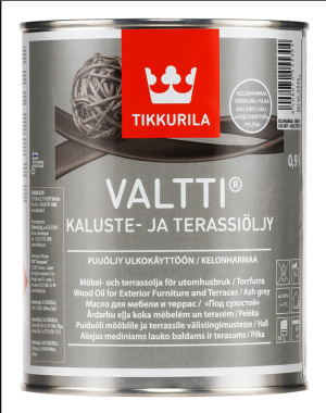 Valtti Terrace Oil Масло за градинска мебел и тераса - пепеливо сиво  0,9L