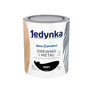 JEDYNKA D and P Бързосъхнещ акрилен емайллак на водна основа Черен мат 0,7 л.