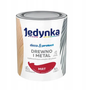 JEDYNKA D and P Бързосъхнещ акрилен емайллак на водна основа Червен мат 0,7 л.